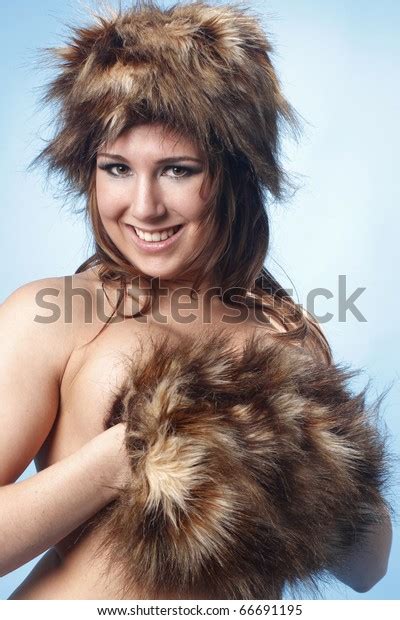 Sexy Nude Woman Wearing Fur Hat Stock Photo Shutterstock