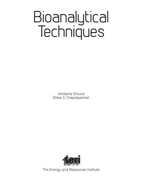 Pdf Bioanalytical Techniques Kopykitab · ‘bioanalytical Techniques’ Is Included As A