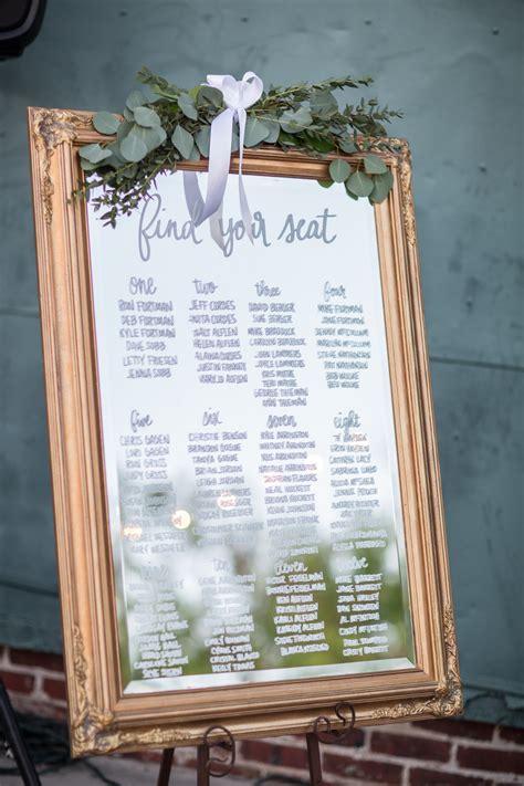 Seating Chart Mirror For Wedding