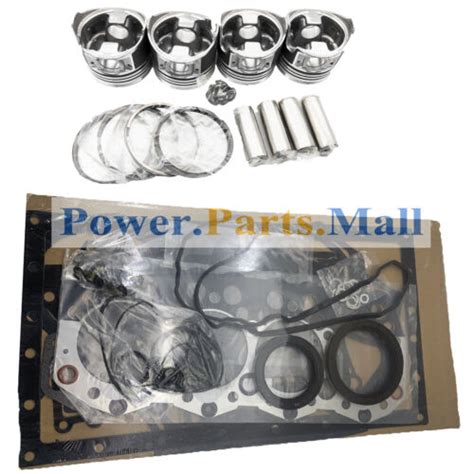 New Overhaul Kit With Piston Rings Gaskets For Kubota V Engine Ebay