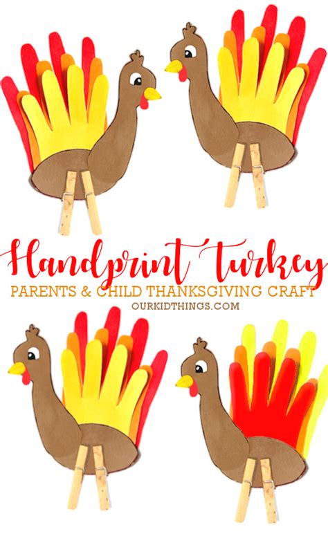 Handprint Turkey Craft - Our Kid Things