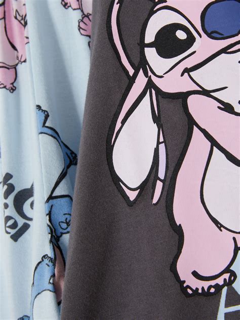 Pyjama Disney Lilo Stitch Angel Anthracite Femme Primark