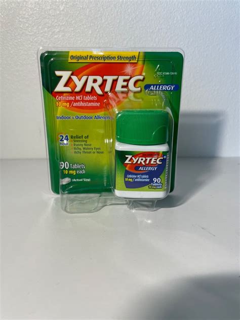 Zyrtec Allergy Hr Relief Mg Tablets Exp Ebay In