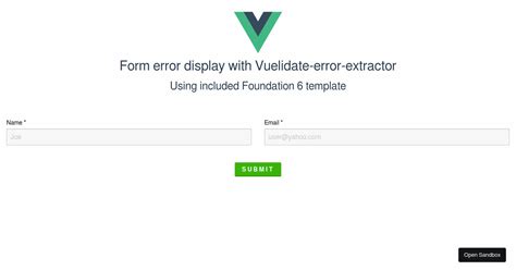 Using Vuelidate And Vuelidate Error Extractor Forked Codesandbox