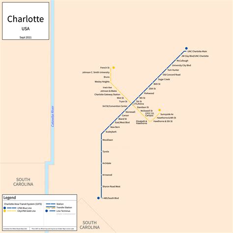 Metro Route Atlas - Charlotte, North Carolina, USA