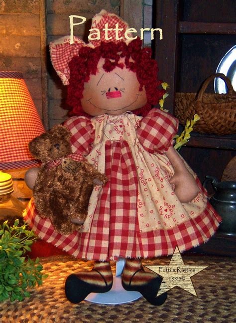 Primitive Patti S Ratties Raggedy Annie Rag Ann Doll Paper Pattern 508