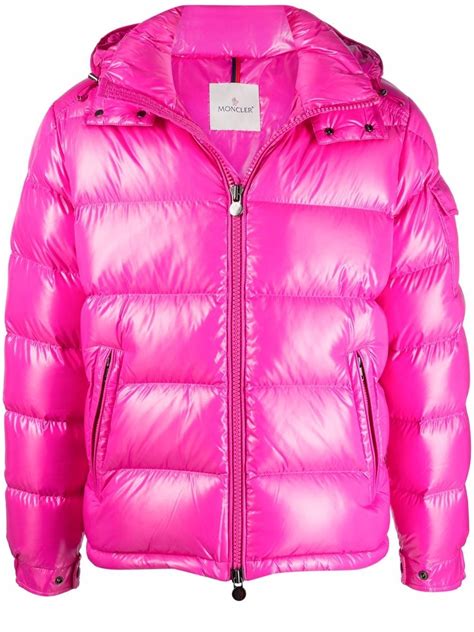 Moncler Maya Padded Zip Front Jacket In Pink ModeSens