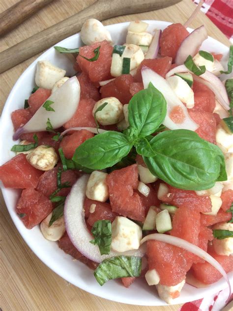 Watermelon Caprese Salad Cheekykitchen