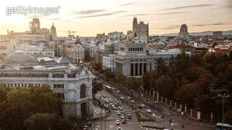 Madrid City Centre From Above At Sunset 이미지 1188034690 게티이미지뱅크