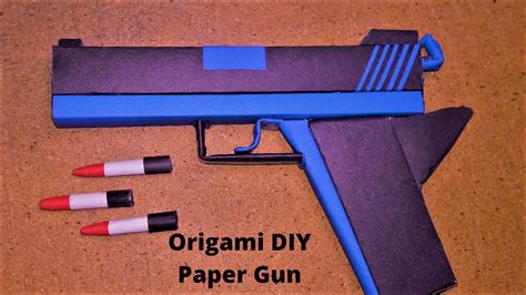 Origami Paper Gun How To Make An Paper Gun Without Any Glue And Tape