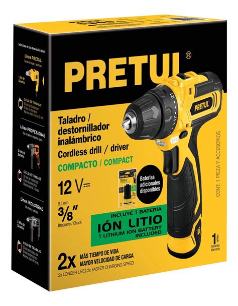 Taladro Inal Mbrico Compacto Bater A Ion Litio V Pretul Coppel