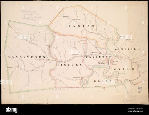 Marion Co , Marion County W. Va., Maps Norman B. Leventhal Map Center Collection Stock Photo - Alamy