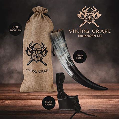 VIKING CRAFT Trinkhorn Wikinger Ca 450ml Authentisches