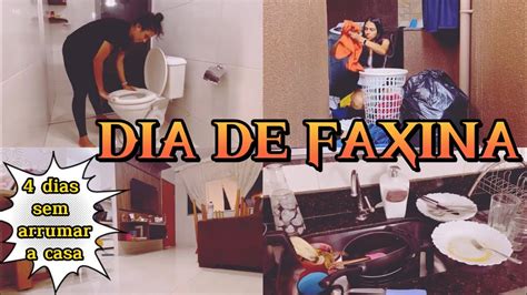 1 Vídeo de Faxina do Canal 4 dias sem arrumar a casa Lavei muita