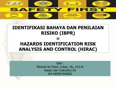 Identifikasi Bahaya Dan Penilaian Risiko Ibpr Hazards