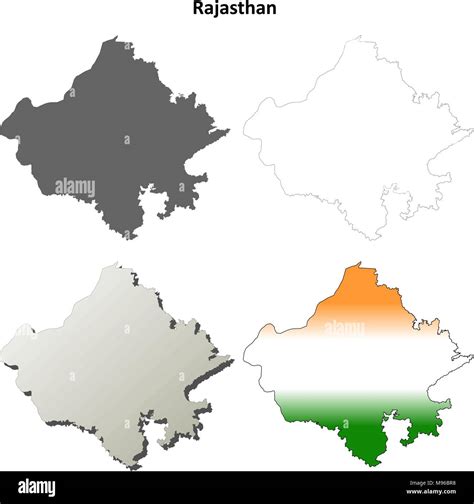 Rajasthan Blank Detailed Outline Map Set Stock Vector Image Art Alamy