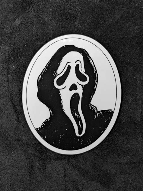 Ghostface Vinyl Sticker - Etsy