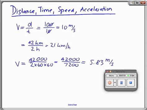 Equation For Distance Physics