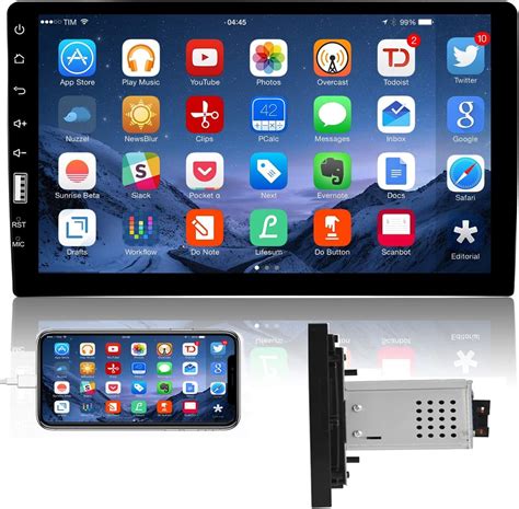 Hikity Autoradio Din Carplay Avec Cran De Pouces Autoradio