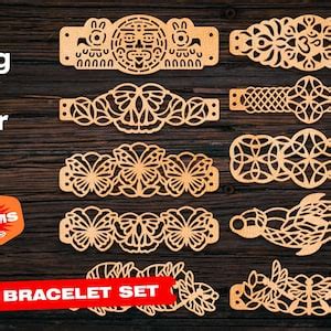 Bracelets Leather Svg Cuff Bracelet Template Blank Bracelets Laser Cut