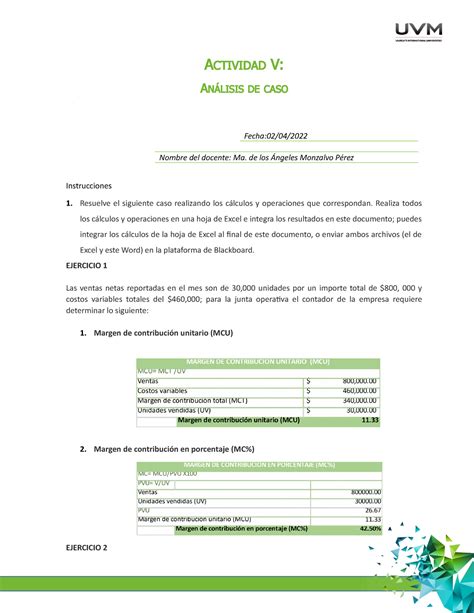 A5 TRM ACTIVIDAD 5 ANALISIS DE CASO CONTABILIDAD ADMINISTRATIVA