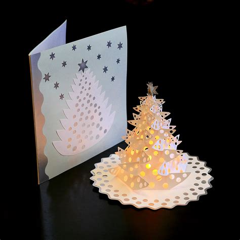 Diy Pop Up Christmas Tree Card Template Svg And Pdf Files For Instant