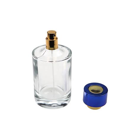 China Luxury Design Crimp Spray Cylinder Glass Perfume Bottle Ml For