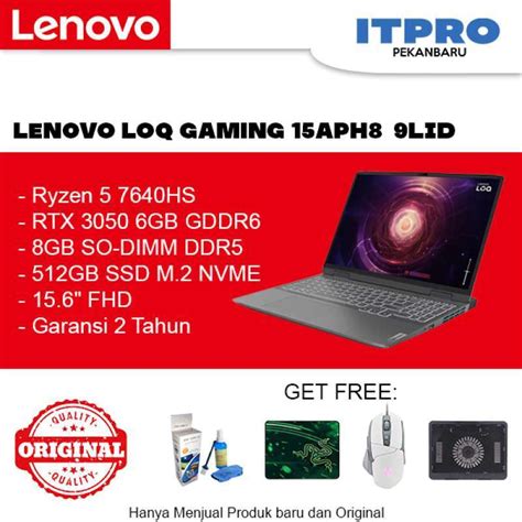 Jual Lenovo Loq Gaming Aph Lid Notebook Gaming Amd Ryzen Hs