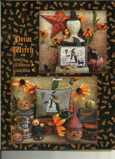 Prim Witch From Hello Halloween By Teresa Kogut Cross Stitch