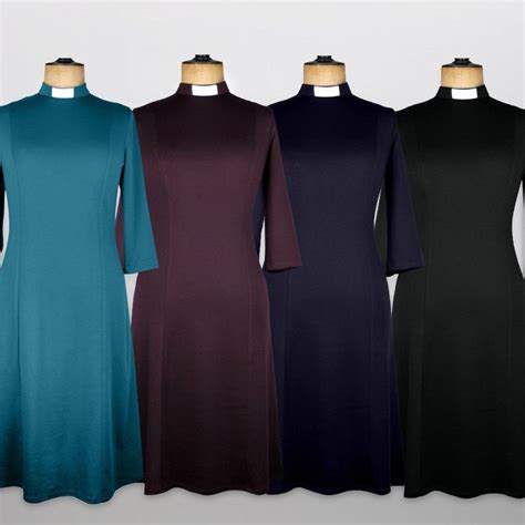 Lucia Navy Jersey Clergy Dress Dress White Dress Outfit