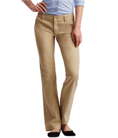 AEROPOSTALE WOMENS KHAKI PANTS CHINOS CURVY SCHOOL UNIFORM WORK | eBay