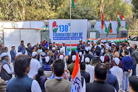 Delhi Congress Marks 138th Foundation Day With Flag Hoisting