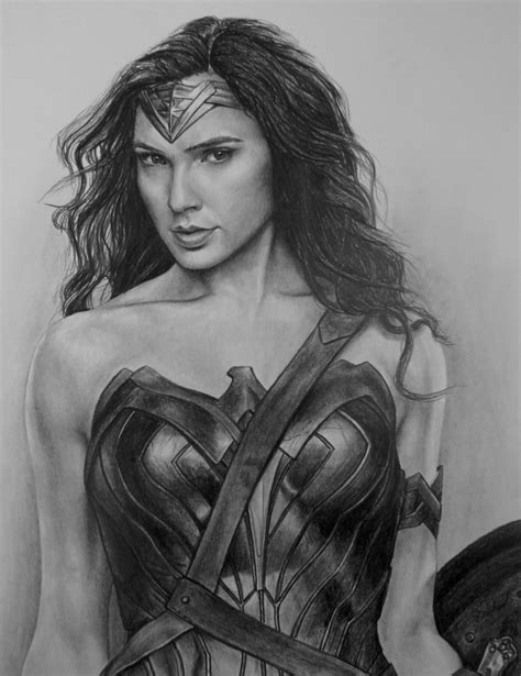 Realistic Wonder Woman Drawing