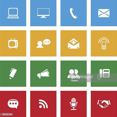 52 518 Communication Methods Icons High Res Illustrations Getty Images