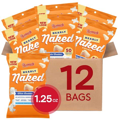 Popcornopolis White Cheddar Nearly MMF7 Naked 12 Ct 1 25 Oz Walmart