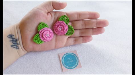 Flores A Crochet Mini Botones De Rosas A Crochet Aplicaci N Paso A