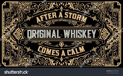 Liquor Label Design Elements Stock Vector (Royalty Free) 659299390 | Shutterstock