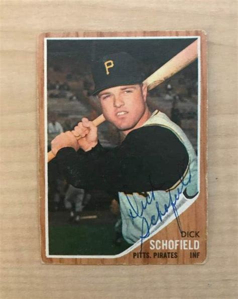 Dick Schofield Pittsburgh Pirates Signed Vintage Topps Card W