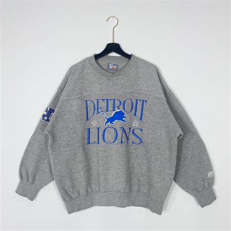 Vintage 90s Detroit Lions Sweatshirt Detroit Lions Crewneck Detroit