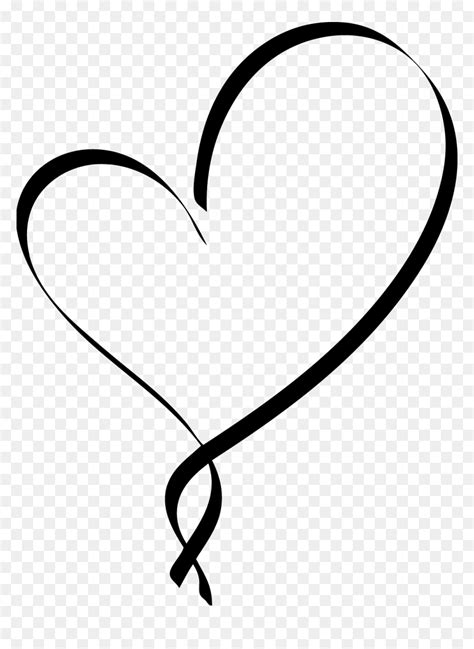 Calligraphy Heart Outline Png Transparent Png Vhv