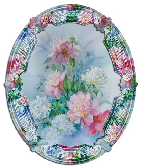 Cliparts from Anna : Медальоны с пионами. Peony medallions.
