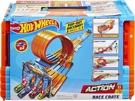 Hot Wheels Race Crate With Stunts Portable India Ubuy