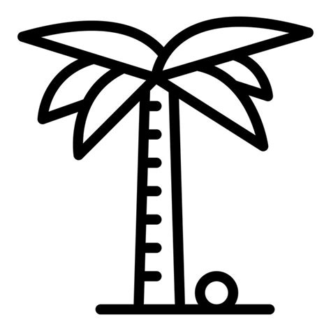 Icono De Palmera Exótica Contorno De Icono De Vector De Palmera Exótica