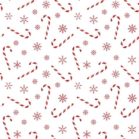 Premium Vector Seamless Pattern With Christmas Candy Canes And