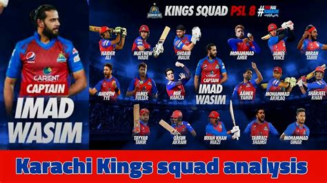 Karachi Kings Squad Analysis Psl 2023 Karachi Kings Team