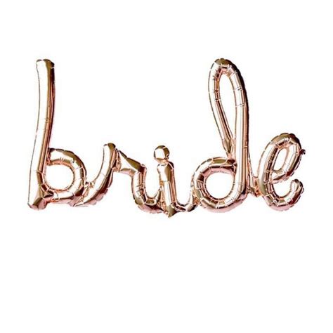 Rose Gold Bride Script Foil Balloon Party Splendour