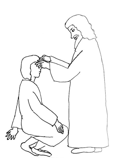 Jesus Heals Blind Man Coloring Page