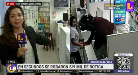 Delincuente Roba Botica En Segundos Y Se Lleva Mil Soles En Sjl Latina