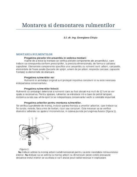 Docx Montarea Si Demontarea Rulmentilor Laborator Dokumen Tips