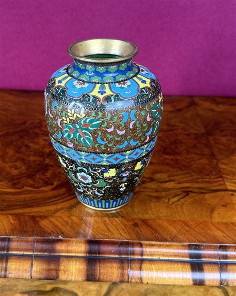 Fine Cloisonn Vase Circa Japanese Vase Meiji Q